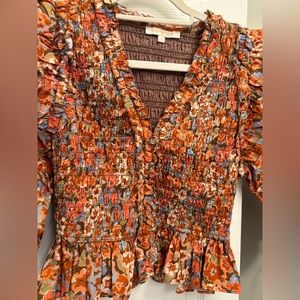 Love the Label Floral Top. Never worn, beautiful colors. Size S.